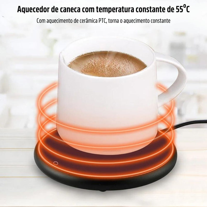 Aquecedor de Caneca USB Café e Chá Quentinho Sempre