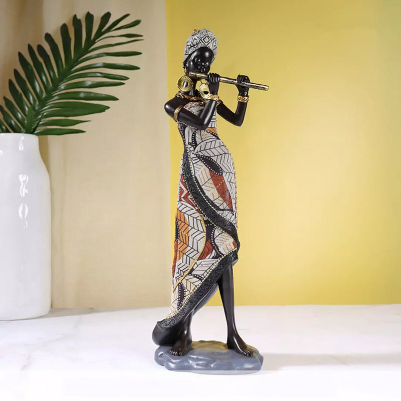 Estatuetas Decorativas Africanas Musicais
