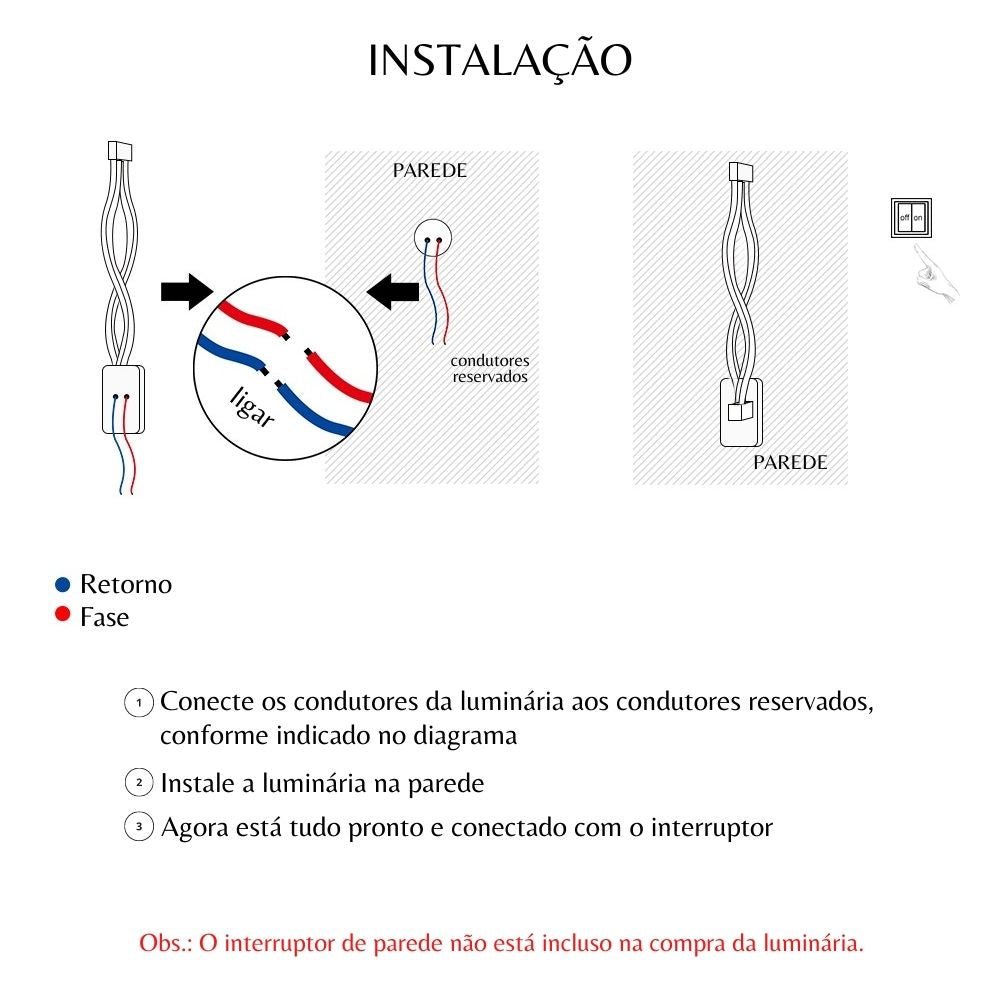 Arandela de Parede Curves Cozani