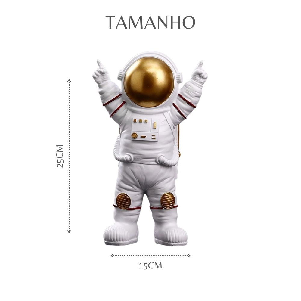 Estatueta Decorativa  de Astronauta O Universo é Nosso