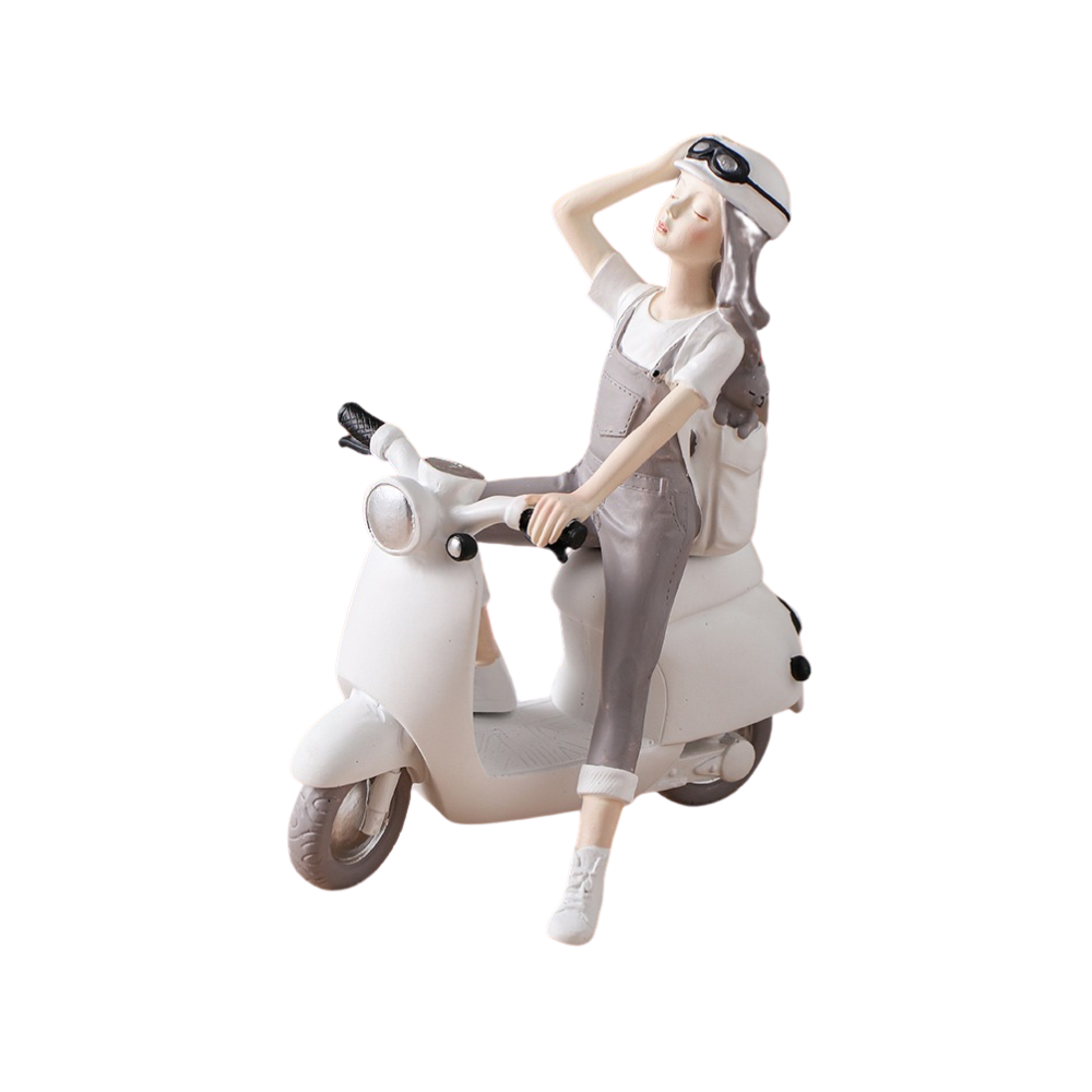 Estatueta Decorativa Mika Viajante Lambretta